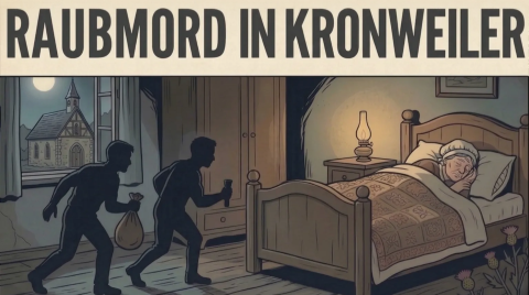 Illustration des Raubmordes im Gasthaus Schwickert